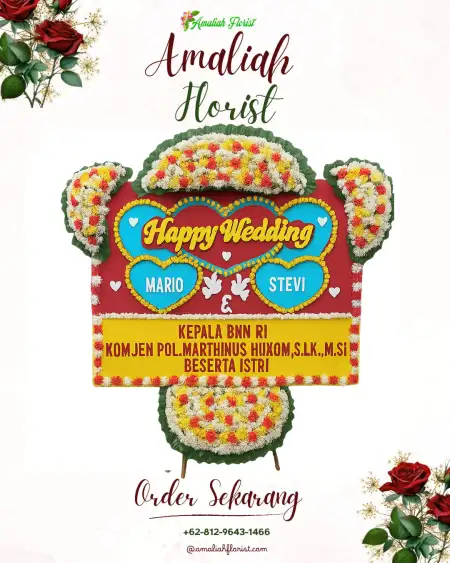 Papan Bunga Pernikahan Kenyam